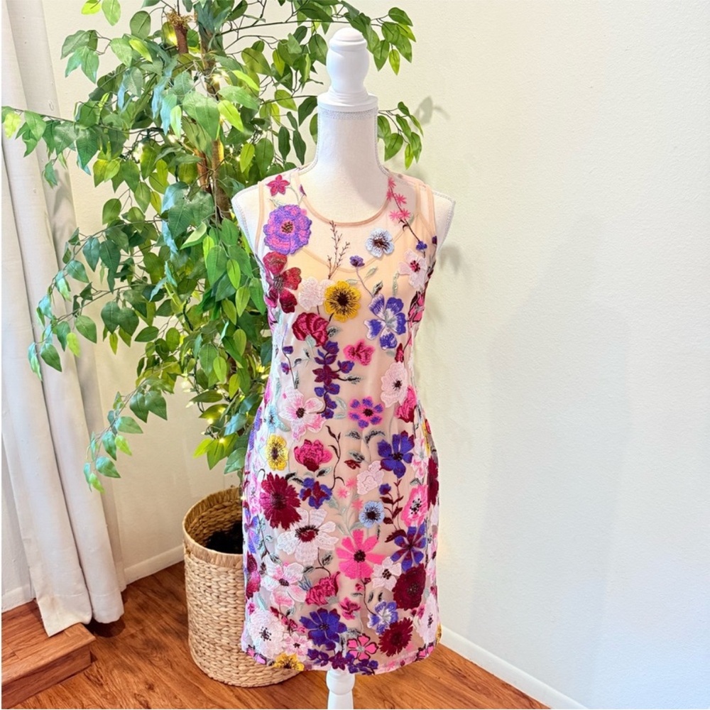 NWOT | Boston Proper | Multicolor Floral Midi Dress | Size 6 - Picture 2 of 9